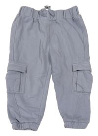 Šedé cargo cuff tepláky Dunnes
