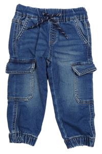 Tmavomodré cargo cuff rifle Matalan