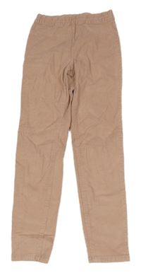 Světlerůžové manšestrové elastické kalhoty H&M