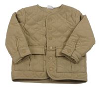 Světlehnědá prošívaná zateplená bunda F&F