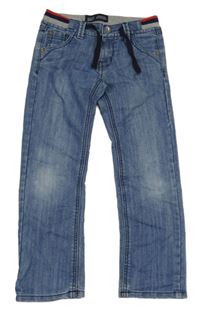 Modré chino rifle s úpletovým pasem LEMON BERET