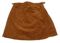 Medová manšestrová sukně SHEIN