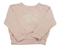 Světlerůžová mikina s nápisy ORCHESTRA