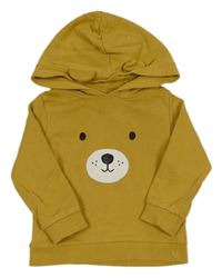 Okrová mikina s čumáčkem a kapucí s oušky MANGO