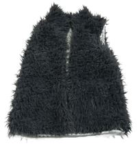 Tmavošedá huňatá podšitá vesta huLLabaLOO