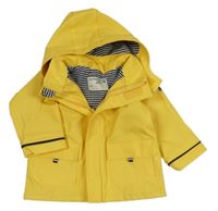 Žlutá nepromokavá jarní bunda s kapucí Jojo Maman Bébé