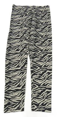 Černo-světlebéžové vzorované legíny M&S