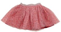 Růžová tylová sukně se srdíčky a třpytivým pasem F&F