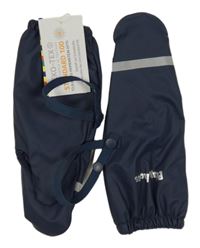 Nové - tmavomodré nepromokavé palcové rukavice s logem Playshoes