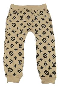 Béžové turecké tepláky s obrazci