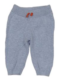 Světlemodré melírované pletené tepláky Bluezoo