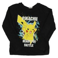 Černé triko s Pikachu 