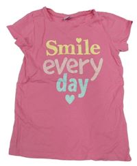 Růžové tričko s nápisy a srdíčkem dopodopo