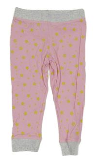 Světlerůžovo/šedé pyžamové kalhoty s hvězdičkami alive
