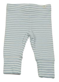 Bílo-modré pruhované žebrované tepláky s hvězdičkou Tu