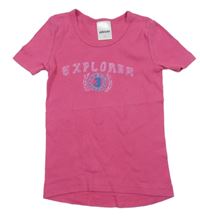 Tmavorůžové tričko s nápisem a číslem alive