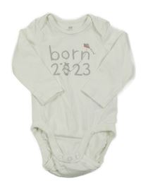 Bílé body s nápisem a hrošíkem H&M