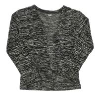 Černo-šedý melírovaný cardigan Zeeman