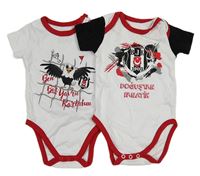 2x bílé body - fotbalové - Besiktas Istanbul + s orlem