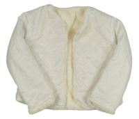 Bílá prošívaná šusťáková zateplená oboustranná bunda