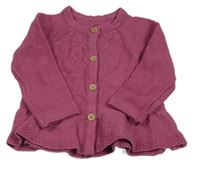 Nové - Vínový propínací svetr Nutmeg