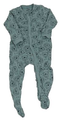 Zelenošedý overal s meddvědy Lupilu