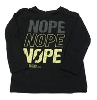 Černé triko s nápisy Y.F.K.