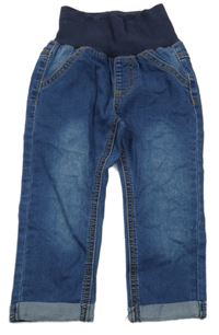 Modré rifle s úpletovým pasem