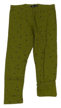 Khaki teplé legíny s hvězdami Tex