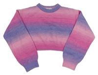 Růžovo-levandulovo-lila crop svetr H&M