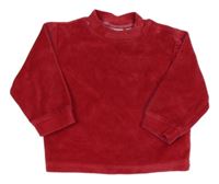 Malinová sametová mikina NKD