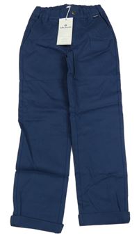 Nové - Tmavomodré plátěné kalhoty Tutto Piccolo