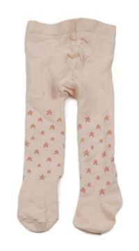 Světlerůžové punčocháče s hvězdami Tu