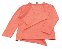 Neonově korálový zavinovací svetr Dopodopo