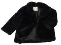 Černá kožešinová podšitá bunda F&F