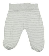 Světlešedo-bílé pruhované polodupky C&A