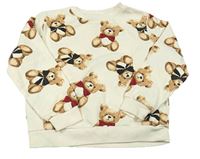 Krémová mikina s medvědy H&M