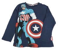 Tmavomodré triko s Kapitánem Amerikou Marvel