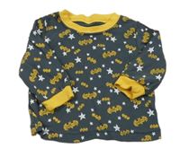 Antracitové triko s logy Batmana a hvězdami George