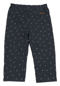 Tmavomodré melírované puntíkaté capri legíny Yigga