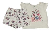 2set - Bílé tričko s Marií + bavlněné kraťasy Primark