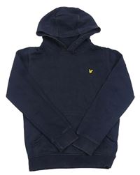 Tmavomodrá mikina s nášivkou a kapucí Lyle&Scott