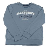 Šedomodrá mikina s logem zn. Jack & Jones