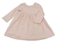 Světlerůžové žebrované šaty Primark