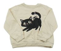 Smetanová mikina s kočkou H&M
