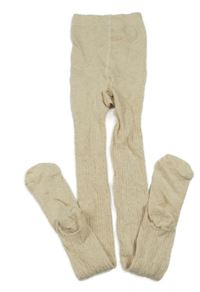 Světlebéžové vzorované punčocháče Next