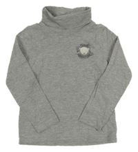 Šedé melírované triko s medvědem Lupilu