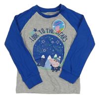 Nové - šedo-modré pyžamové triko s Tomíkem 