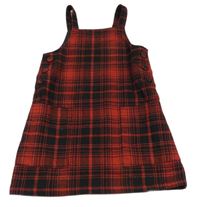 Červeno-černé kostkované šaty s kapsami F&F