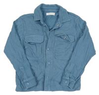 Modré teplákové propínací triko 